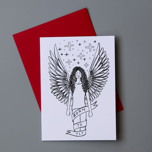 Born To Fly Greeting Card 4-pack