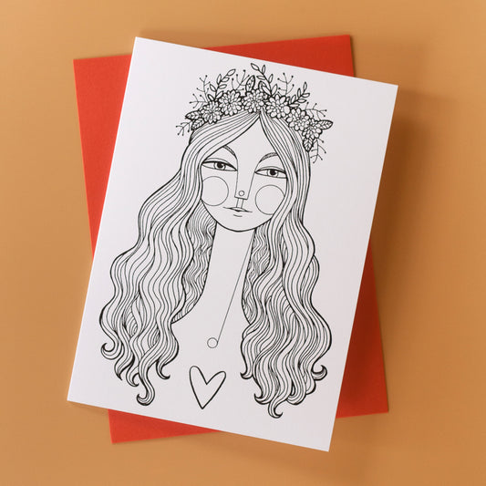 Flower Girl Greeting Card 4-pack