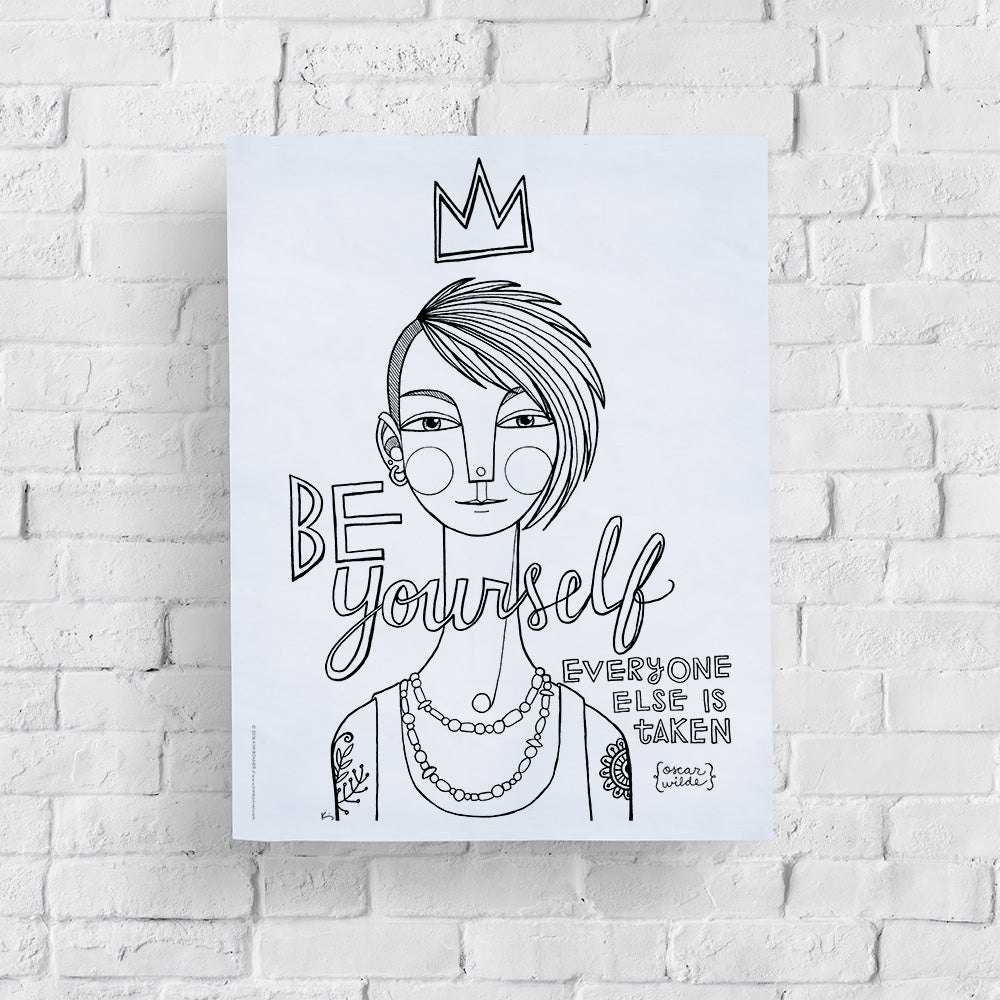 Be Yourself: Coloring Page Printable