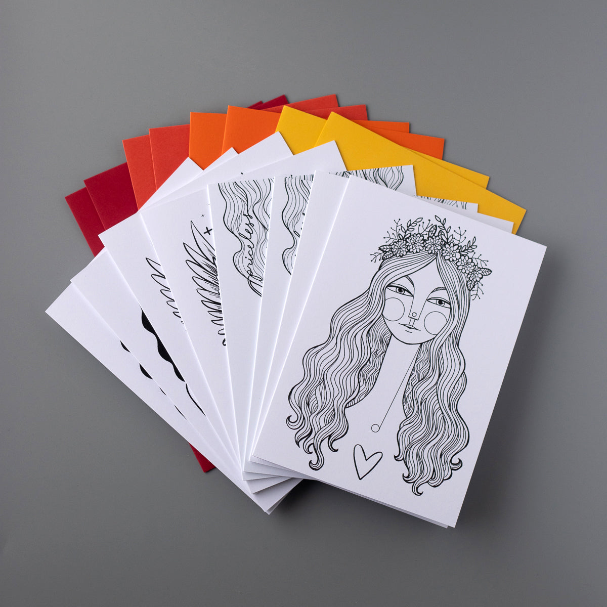 8-pack of Coloring Cards